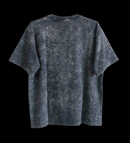 Ash-Black remnants exposed seam t-shirt